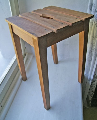 älterer holzhocker buche - älterer,