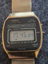 Digitale Muster Uhr Ruhla 15.11 Titankarbit beschchtet . Importmodul, Rarität 