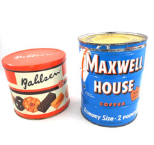 Blechdosen Vintage Bahlsen Maxwell Keksdose House Coffee Kaffeedose Blech selten