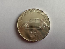 VW Käfer Silber Münze Medaille Fünf Millionen Volkswagen 1945 - 61, Schnäppchen!