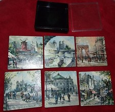 6 Vintage Untersetzer - Thema