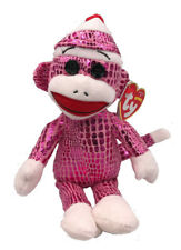 Sockenaffe ty Beanie Babies Glitzer Plüsch Affe Pink Kuscheltier Plüschtier ♥