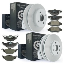 Bremsscheiben 4 Loch Bremsbeläge vorn hinten 256/240mm für Opel Astra G ab Bj 98