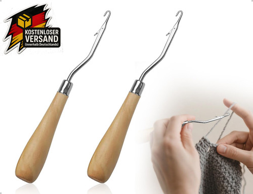 Häkelnadel holzgriff set für - häkelnadel,