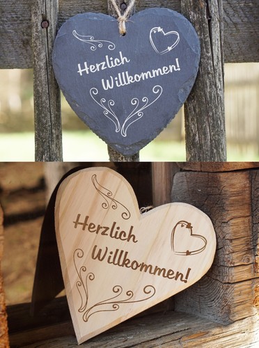 Schiefer holz herz - od.,