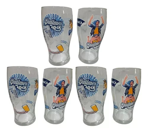 Lot glas bier quilmes - 6,