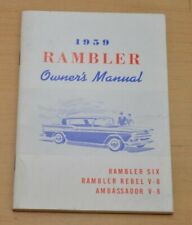 Rambler Six Rebel Ambassador V6 V8 AMC Owners Manual Betriebsanleitung 1959