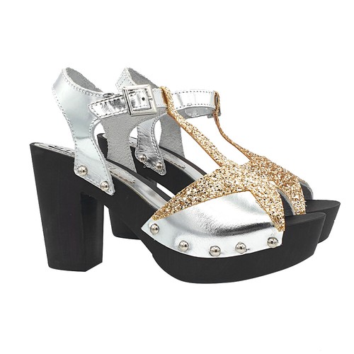 Holzschuhe frau mit bands aus - frau,