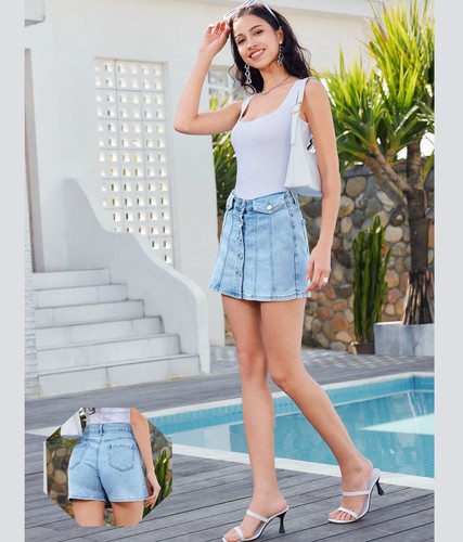 Jeans hosenrock shorts - jeans,