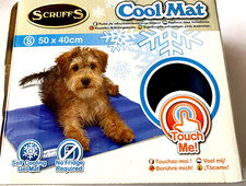 Scruffs Hundekühlmatte Cooling Abkühlung Urlaub Hundeartikel blau blau S 40x50