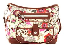 Oilily Tropical Birds S Shoulder Bag Umhängetasche Tasche Cream-White Weiß Beige