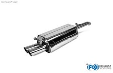FOX Edelstahl Sportauspuff für Audi 100, A6 Typ C4 2x70mm rund abgeschrägt