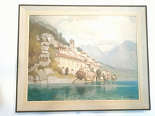 Großes Ölbild Gandria am