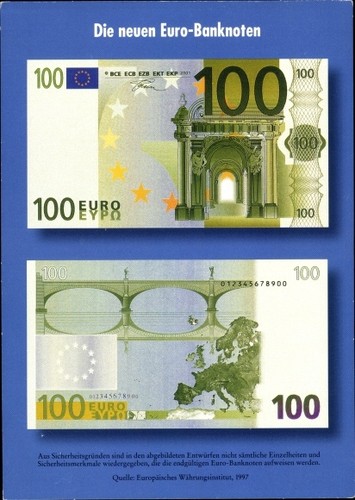 Die neuen euro banknoten - ak,