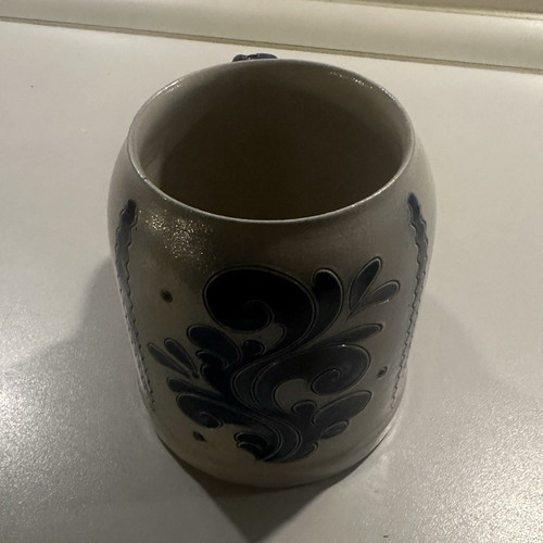 Keramik krug beige blau - keramik-krug, beige/blau