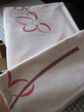 Irisette Bettwäsche  135 x 200 cm weiß rosa/lachsfarben TOP Zustand_1