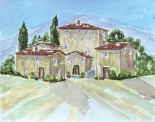 Original Aquarell italienische