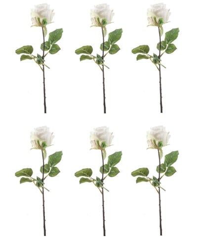 6er set künstliche rosen - künstliche,