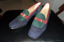 Damen-Trachtenschuhe, Gr. 7 1/2, Samtleder, Lederfutter, "Walter Käfer" getragen