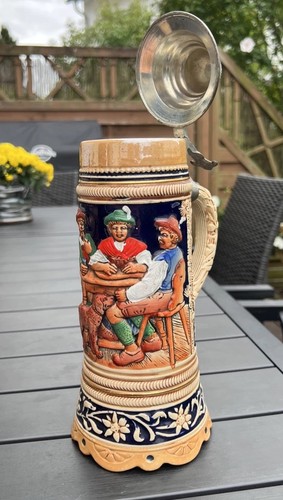 Bierkrug mit zinndeckel - xl,