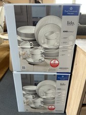 2x Seltmann weiß 30-teilig Lido (1x Unvollständig) Black Line Kombi-Service
