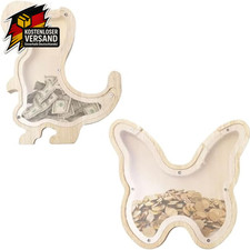 2-Teilige Spardose Aus Holz in