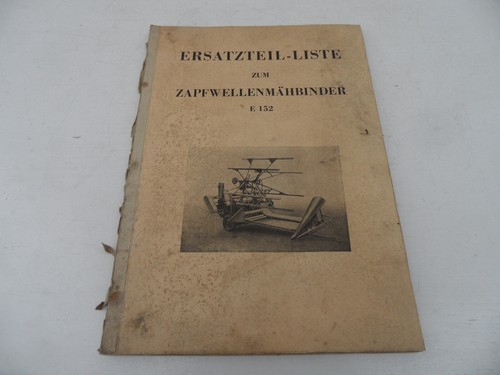 Originale ddr ersatzteilliste - originale,