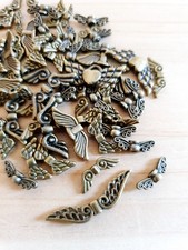 10/30 Flügelperlen zur Engel Schmuckherstellung Beads Spacer Basteln Deko Bronze