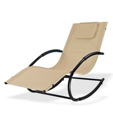 Garten Relaxliege Gartenliege Schaukelliege Schaukelstuhl Liege "Swing" natur