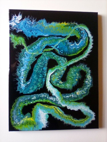 Acryl fluid art gemälde - fluid,