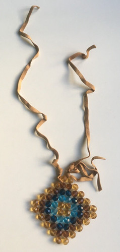 Kurze braune stoffkette mit - braune,