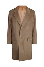 Kiton Mantel Kaschmir braun 49/50 M handgefertigt knopfleiste