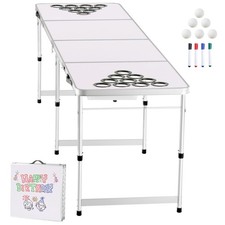Beerpong Tisch Bierpong Trinkspiel Partytisch mit Spielbecherlöchern