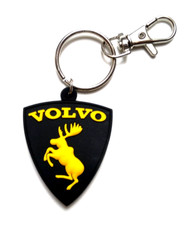 Schlüsselanhänger für Volvo Kompatibel Leicht Gummi Elch Emblem Geschenkidee