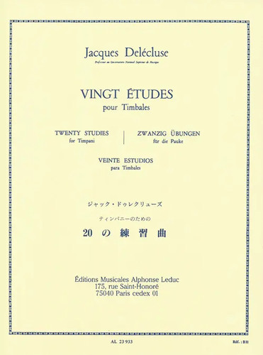 Etudes pour timbales - timbales, |