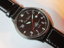 PIERRE CARDIN Herren Quartz Armbanduhr Mens wristwatch Flieger / Pilot Stil