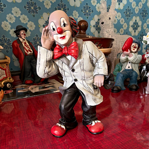 Clown figur statue bemalt - clown, figur/statue,