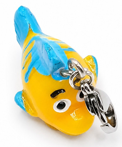 Fisch gelb blau charm - blau,