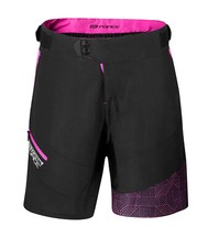 Damen Fahrrad Hose Radhose mit Pad Polster Shorts MTB Baggyshort Pink Schwarz
