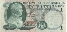 ROYAL BANK of SCOTLAND BANKNOTE £1 P327 ND1967 GF