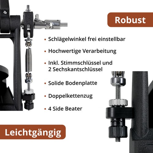 Schlagzeug doppel fußmaschine - schlagzeug,