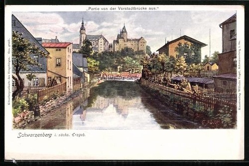 Künstler schwarzenberg i - künstler-ak,