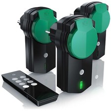 Bearware Funksteckdosen-Set (3+1)für den Außenbereich 3x Funkschalter Steckdosen