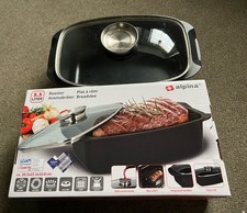 Aromabräter Bräter mit Deckel Aluguss Aromaknopf Schmortopf Auflaufform 5,5 L