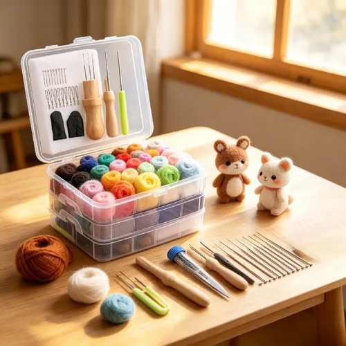 Nadelfilz set mit - mit, farben