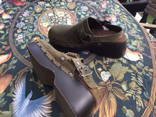 Angesagte Clogs Echtleder 40 braun Nieten  Pull&Bear