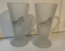 2 Originale Verpoorten Eierpunsch, Punschtassen, Eierlikör Gläser mit Henkel