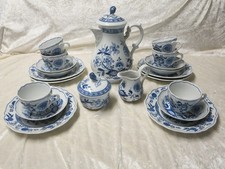 Hutschenreuther  Kaffeeservice  Zwiebelmuster  6 Personen  21 teilig