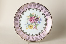 EPIAG Czechoslovakia Carlsbad  Zierteller rosa gold Blumen Ø ca25,5cm (183556)