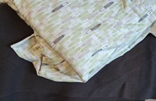 2 Jersey-Stoffe 1,5 kg braun/grün Bündchenstoff (Print „Stifte“) Stoffpaket J#12